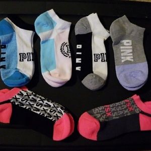 Pink socks womens cotton VS 6 pair. New